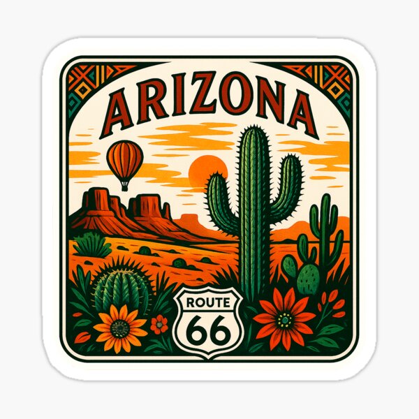 Item preview, Arizona Travel Sticker, Waterbottle Sticker, Arizona Travel Decal,Journal Sticker, United States designed and sold by SusannesArtShop.