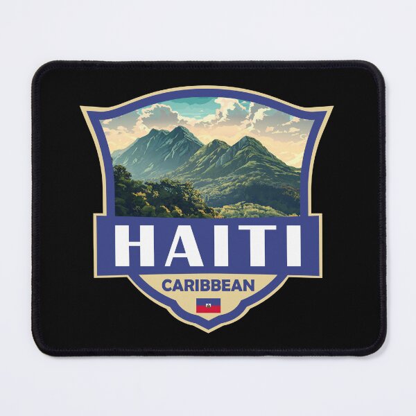 Item preview, Haiti Illustration Retro Badge designed and sold by KrisSidDesigns.