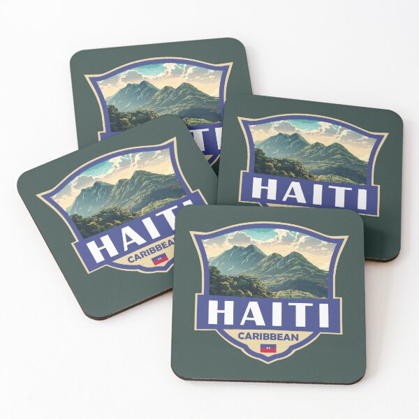 Item preview, Haiti Illustration Retro Badge designed and sold by KrisSidDesigns.