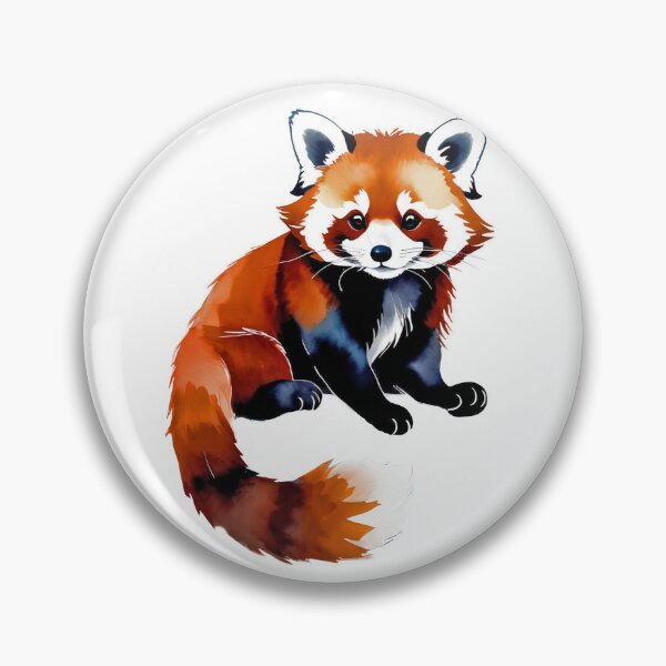 Item preview, Red Panda Sitting Watercolor Paint Lesser Panda designed and sold by Moonde04.