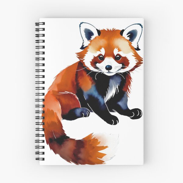 Item preview, Red Panda Sitting Watercolor Paint Lesser Panda designed and sold by Moonde04.