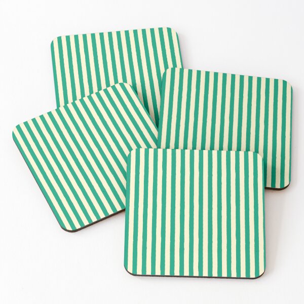 Item preview, Green & Cream Cabana Stripe designed and sold by lindseybendat.
