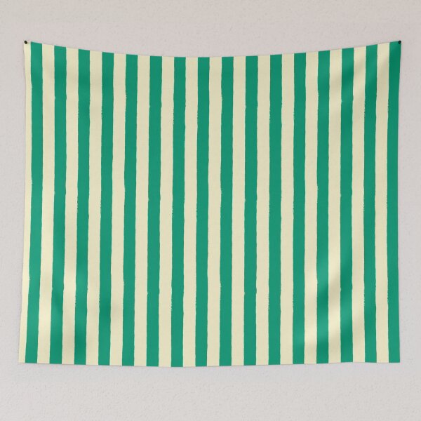 Item preview, Green & Cream Cabana Stripe designed and sold by lindseybendat.