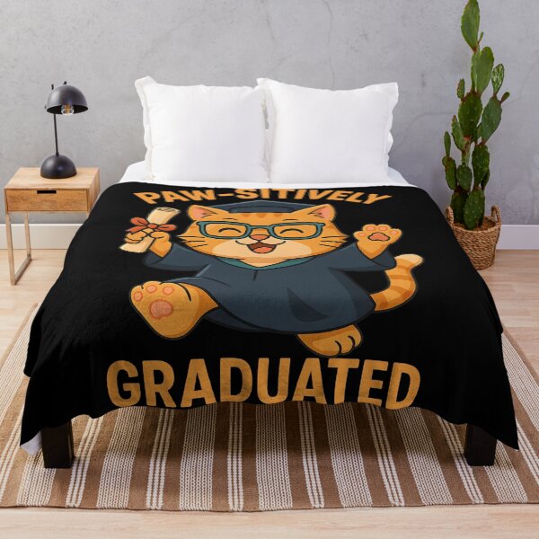 Item preview, Pawsitively Graduated Funny Cat Graduation Gift Tee  designed and sold by DrawHandArt.