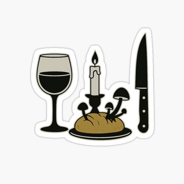Item preview, Wine. Candle. Knife. – Cult Dinner Essentials Design designed and sold by Altered Array, LLC.
