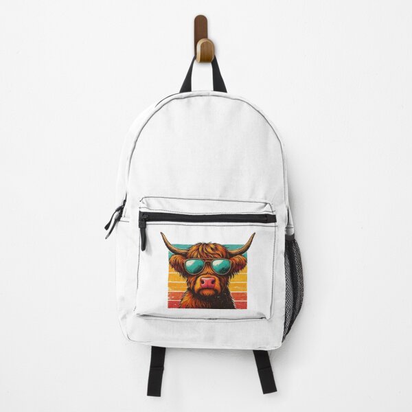Item preview, Cool Highland Cow with Retro Sunglasses designed and sold by ArtfulWeave.