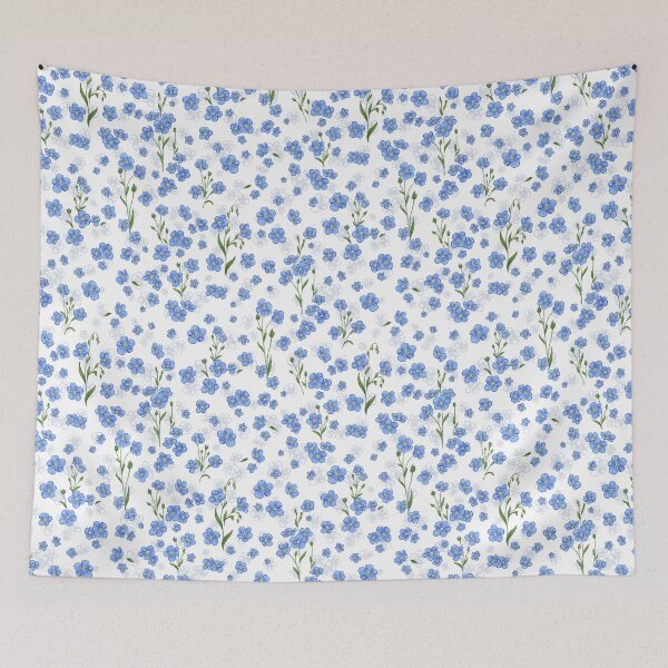 Item preview, Floral pattern. Blue meadow wild flowers, summer mood, healing pictures, designed and sold by ArtbySvetik.