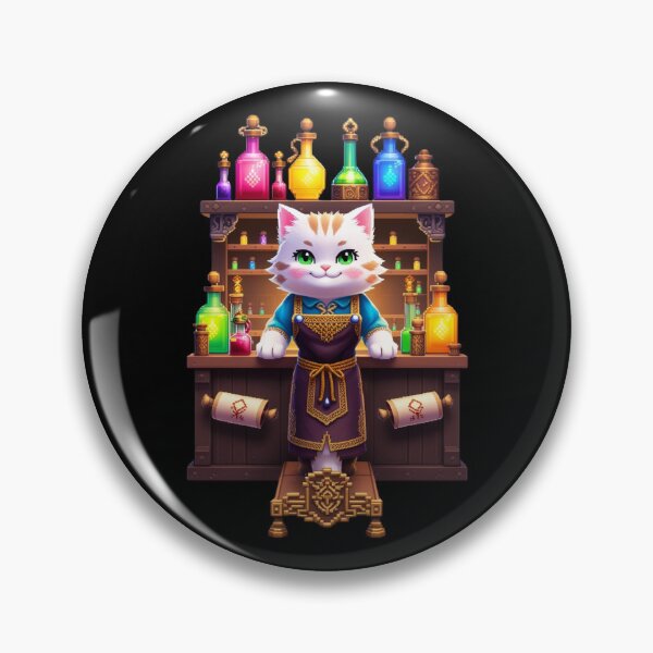 Item preview, Pixel Art RPG Shopkeeper NPC Cat designed and sold by Wearable Prints.