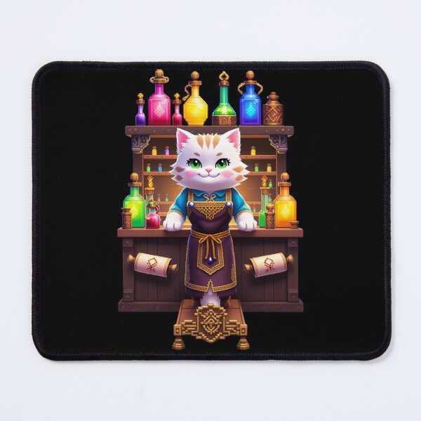 Item preview, Pixel Art RPG Shopkeeper NPC Cat designed and sold by Wearable Prints.