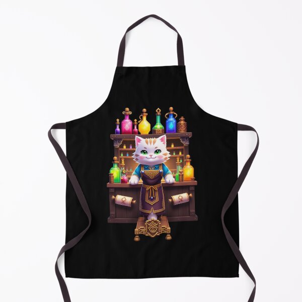Item preview, Pixel Art RPG Shopkeeper NPC Cat designed and sold by Wearable Prints.