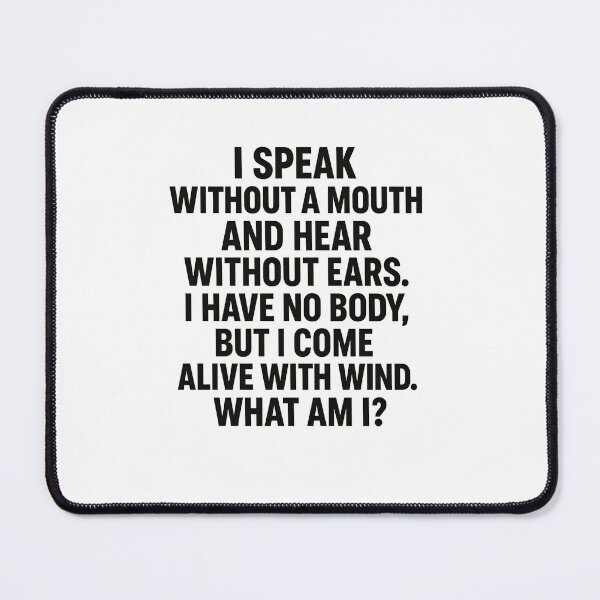 Item preview, Brain Teaser "What am I?" Riddle Typography designed and sold by Uglyandcute.