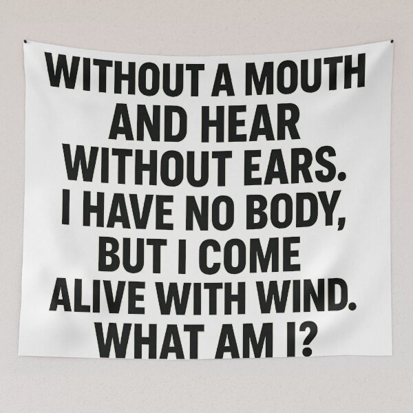 Item preview, Brain Teaser "What am I?" Riddle Typography designed and sold by Uglyandcute.