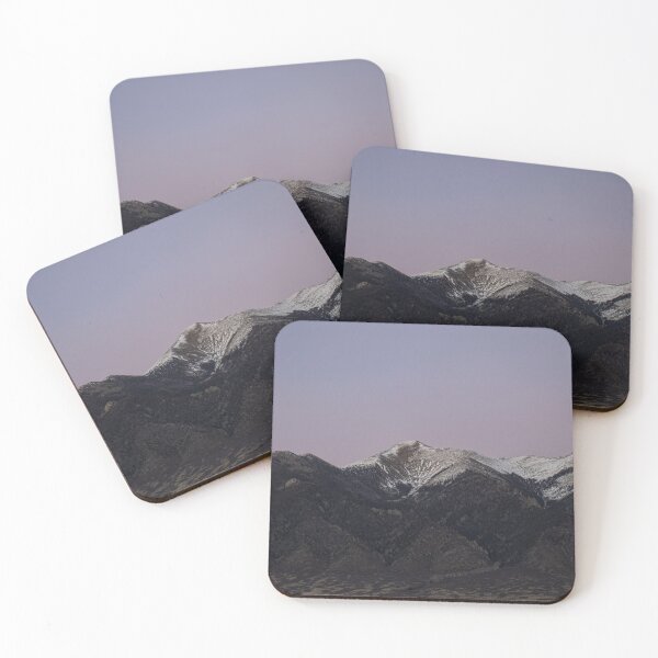 Item preview, Snow covered mountain peaks at dusk lanscape designed and sold by jcahblah.