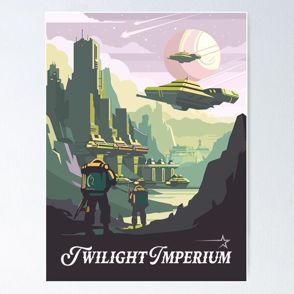 Item preview, TWILIGHT IMPERIUM - Inspired Poster / Retro Board Game Poster / Wall Art Print / Fantasy, Board Game, RPG, DnD / Home Decor Gift Idea designed and sold by RoleplayRealm.