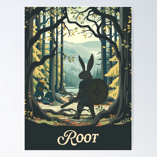 Item preview, ROOT - Inspired Poster / Retro Board Game Poster / Wall Art Print / Fantasy, Board Game, RPG, DnD / Home Decor Gift Idea designed and sold by RoleplayRealm.