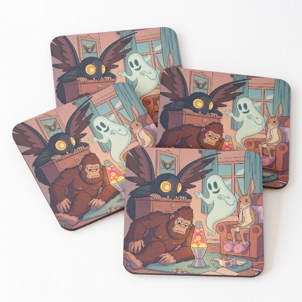 Item preview, Cryptid Hangout – Spooky Cute Paranormal Party Art designed and sold by Strange Comforts.