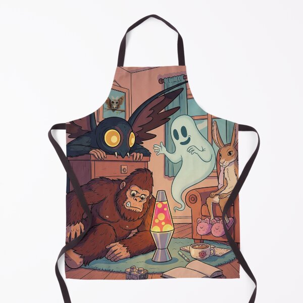 Item preview, Cryptid Hangout – Spooky Cute Paranormal Party Art designed and sold by Strange Comforts.