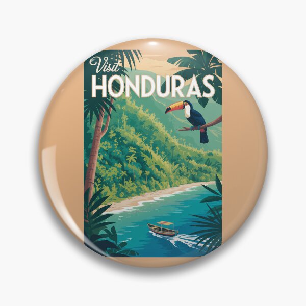Item preview, Honduras Toucan Illustration Travel Art Vintage designed and sold by KrisSidDesigns.