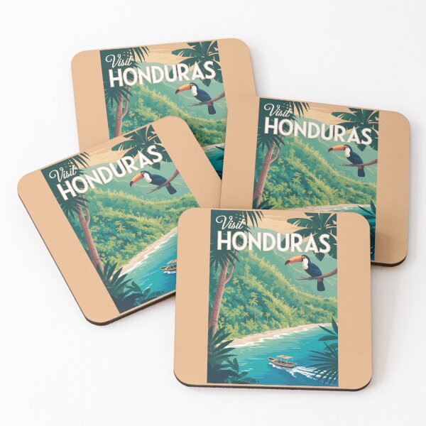 Item preview, Honduras Toucan Illustration Travel Art Vintage designed and sold by KrisSidDesigns.