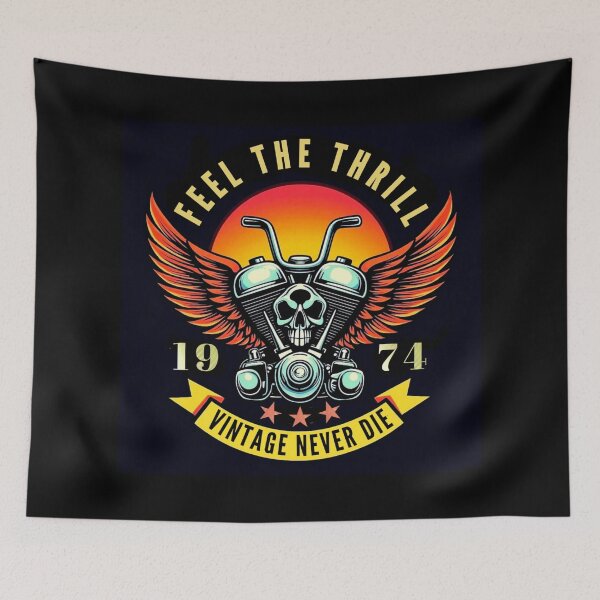 Item preview, Winged Motor Motivational FEEL THE THRILL 1974 VINTAGE NEVER DIE. designed and sold by Giulivo Store Graphic.