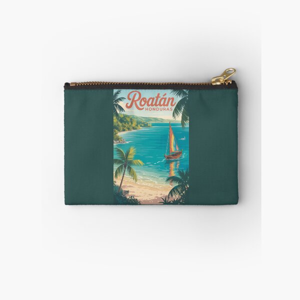 Item preview, Honduras Roatan Island Illustration Travel Art Vintage designed and sold by KrisSidDesigns.