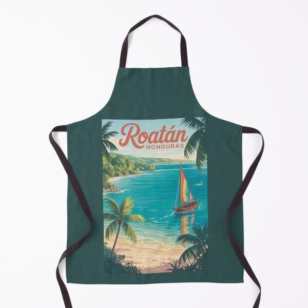 Item preview, Honduras Roatan Island Illustration Travel Art Vintage designed and sold by KrisSidDesigns.