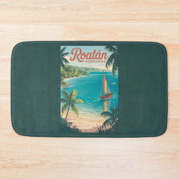 Item preview, Honduras Roatan Island Illustration Travel Art Vintage designed and sold by KrisSidDesigns.