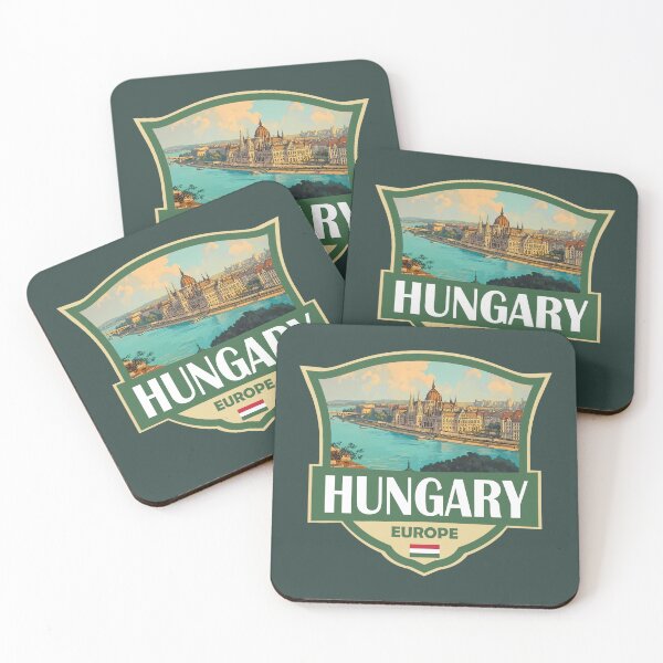 Item preview, Hungary Illustration Retro Badge designed and sold by KrisSidDesigns.