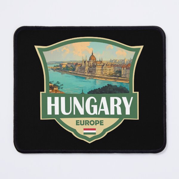 Item preview, Hungary Illustration Retro Badge designed and sold by KrisSidDesigns.