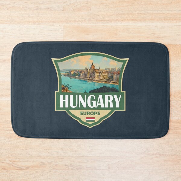 Item preview, Hungary Illustration Retro Badge designed and sold by KrisSidDesigns.