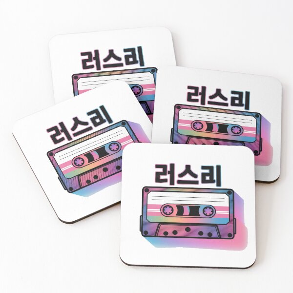 Item preview, Retro K-Pop Cassette Design – 90s Vaporwave Aesthetic with Neon Korean Typography designed and sold by designedbyNil.