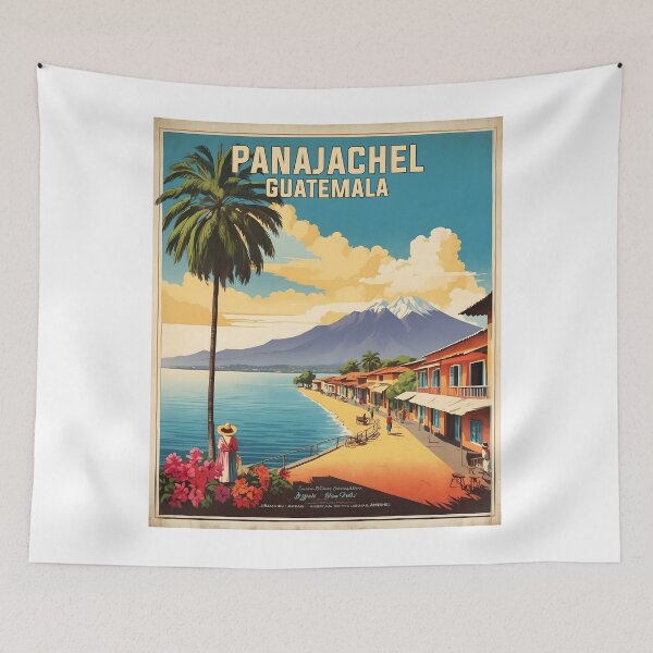 Item preview, Panajachel Guatemala Vintage Poster Tourism  designed and sold by TravelersGems.