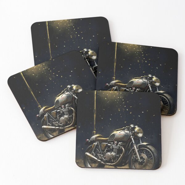 Item preview, Midnight Ride: Vintage Motorcycle Under Streetlight - Scythianshead design  designed and sold by Scythianshead .