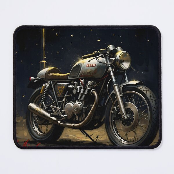 Item preview, Midnight Ride: Vintage Motorcycle Under Streetlight - Scythianshead design designed and sold by Scythianshead .