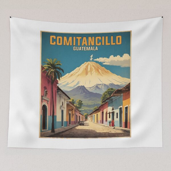 Item preview, Comitancillo Guatemala Vintage Poster Tourism  designed and sold by TravelersGems.