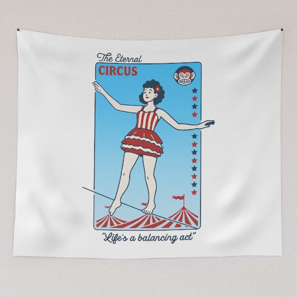 Item preview, Vintage Circus Balance Shirt – Life Is a Balancing Act Tee designed and sold by DrawHandArt.