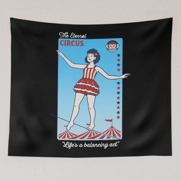 Item preview, Vintage Circus Balance Shirt – Life Is a Balancing Act Tee designed and sold by DrawHandArt.