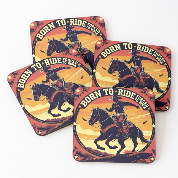 Item preview, Born to Ride Forced to Work designed and sold by SaddleUpDesign.