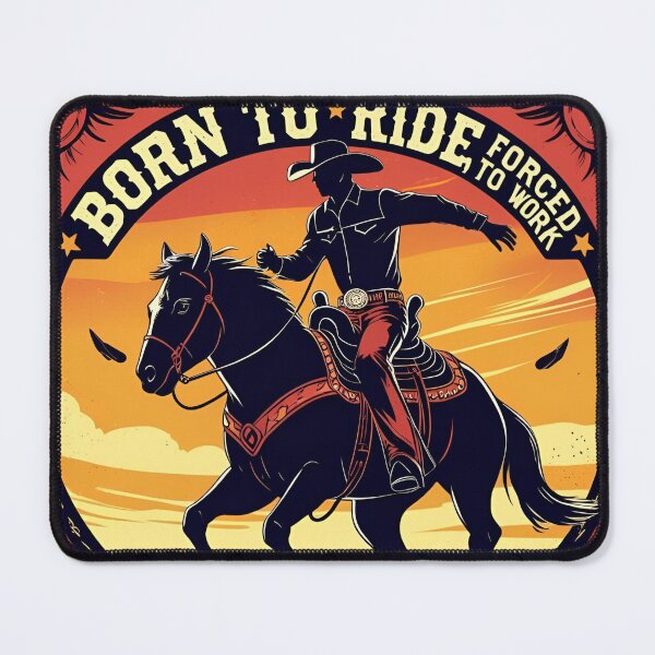 Item preview, Born to Ride Forced to Work designed and sold by SaddleUpDesign.