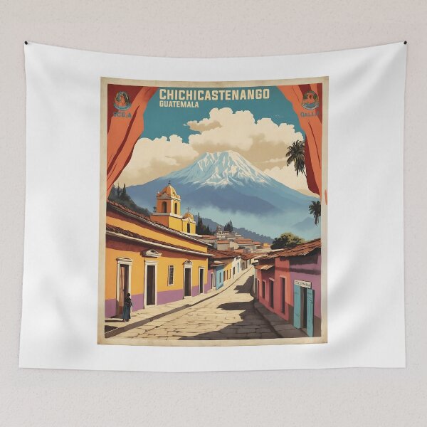 Item preview, Chichicastenango Guatemala Vintage Poster Tourism  designed and sold by TravelersGems.