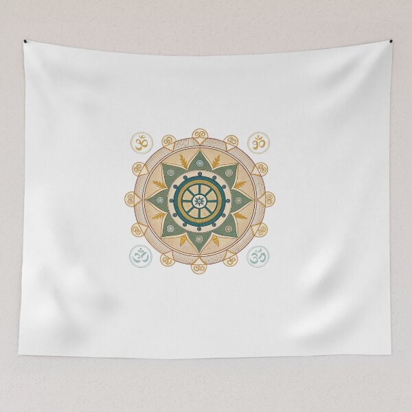 Item preview, Mandala with a Dharma Wheel designed and sold by Lucky 777.