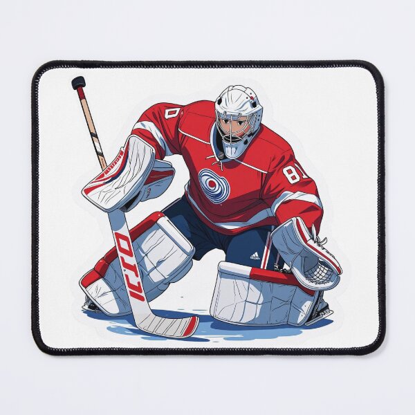 Item preview, Anime style Ice Hockey Goalie Red Carolina designed and sold by Koko Doko.