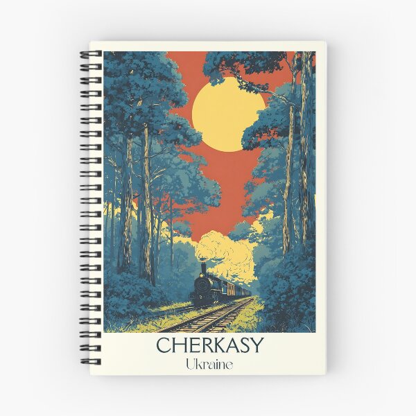 Item preview, Cherkasy Ukraine Poster – Dnipro River City Vintage Art designed and sold by TuncGK.