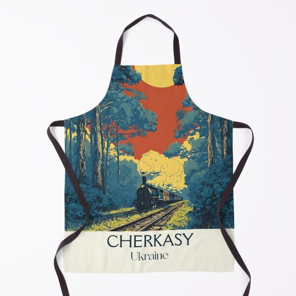 Item preview, Cherkasy Ukraine Poster – Dnipro River City Vintage Art designed and sold by TuncGK.