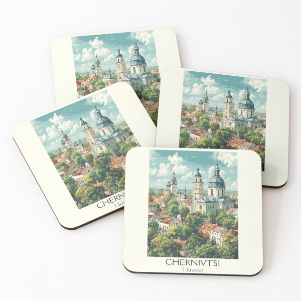 Item preview, Chernivtsi Architecture Poster – Little Vienna Ukraine Art designed and sold by TuncGK.