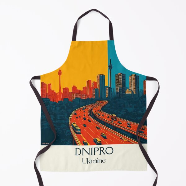 Item preview, Dnipro City Poster – Industrial Skyline Ukraine Art designed and sold by TuncGK.
