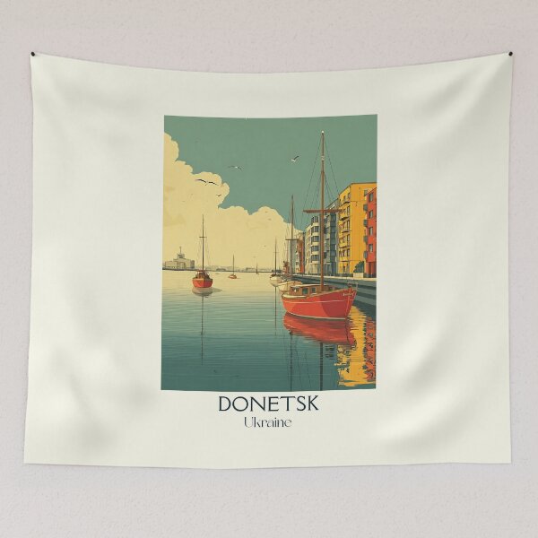 Item preview, Donetsk Ukraine Poster – Industrial Heritage City Art designed and sold by TuncGK.