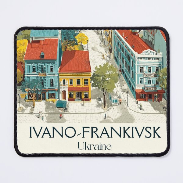 Item preview, Ivano-Frankivsk Poster – Carpathian Gateway Ukraine Art designed and sold by TuncGK.