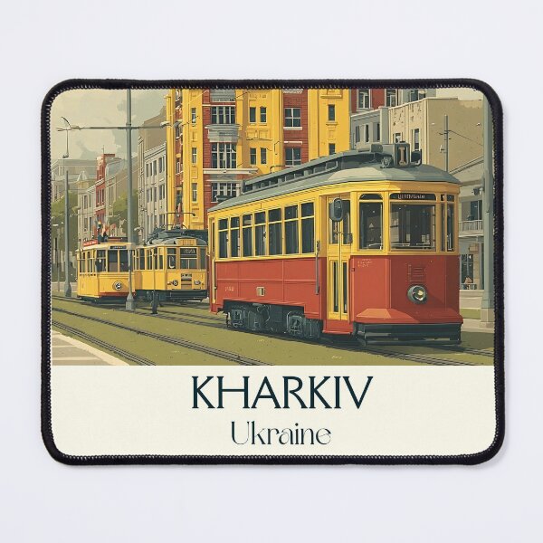 Item preview, Kharkiv Ukraine Poster – Freedom Square City Vintage Art designed and sold by TuncGK.