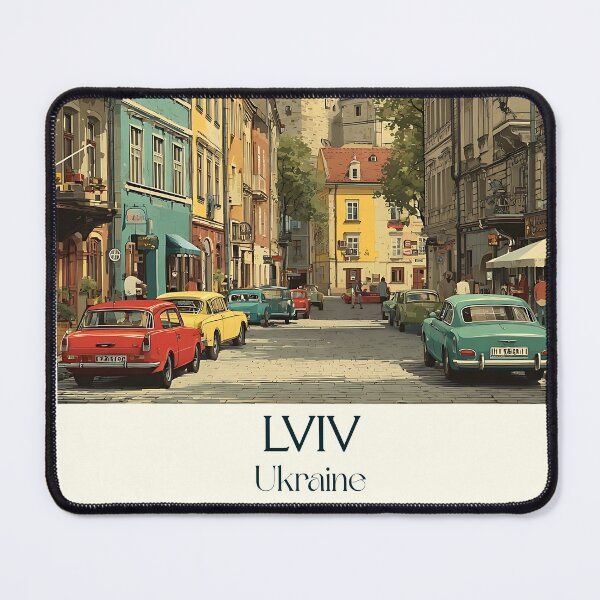 Item preview, Lviv Old Town Poster – Medieval Ukraine Coffee Capital Art designed and sold by TuncGK.